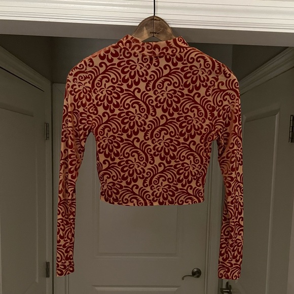 Milky Way Tops - Milky Way Burt Orange Crop Top Size Medium